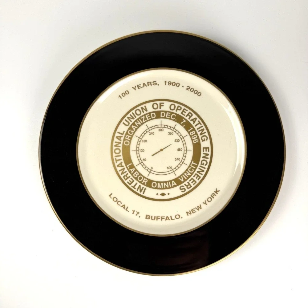 Vintage International Union Of Operating Engineers Commemorative Plate New York